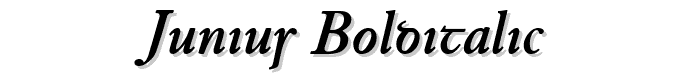 Junius BoldItalic font